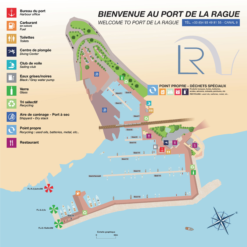 Plan Port de la Rague - Map Port de la Rague